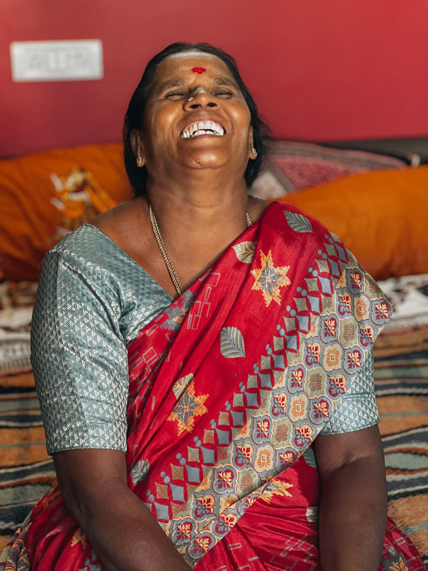 indian woman laughing